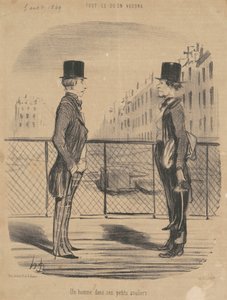 A Man in His Small Shoes by Honoré Daumier
