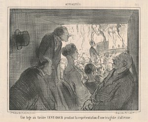 A Box at the Ventadour Theater... by Honoré Daumier