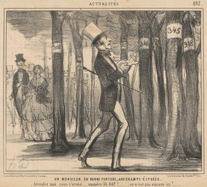 A Gentleman in Good Fortune at the Champs-Elysées