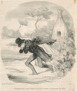 A Gentleman Who Wanted to Study... the Habits... of Bees by Honoré Daumier