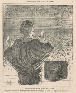 An Evening of the First Performance by Honoré Daumier
