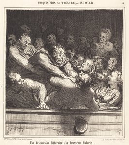 A Literary Discussion at the Second Gallery by Honoré Daumier