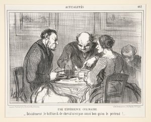 A Culinary Experience: Decidedly, the Horse Steak by Honoré Daumier