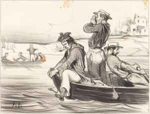 A Meeting in Open Water by Honoré Daumier