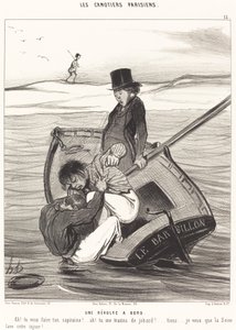A Revolt on Board by Honoré Daumier