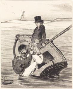 A Revolt on Board by Honoré Daumier