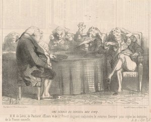 A Session of the Council of Five by Honoré Daumier