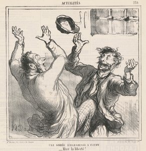 An Evening of Joy in Clichy by Honoré Daumier