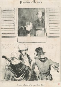 A Hungry Belly Has No Ears by Honoré Daumier