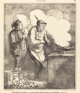 There are many broken eggs... by Honoré Daumier