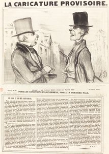 There!... a famous time for the little peas... by Honoré Daumier