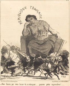 You will eventually get tired of attacking me... by Honoré Daumier