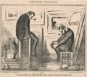 View taken in a workshop... by Honoré Daumier