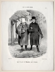 What You Will, Plate 7: Having Taken the Part of Dandies Under the Directory by Honoré Daumier