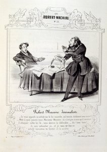 Illustrations about ideas and legends Philipon under the title Les Cent and Robert Macaire by Honoré Daumier