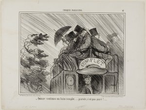 Just 15 cents for a full bath.... what a deal!, plate 12 from Croquis Parisiens by Honoré Victorin Daumier