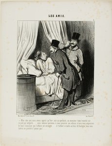 My dear friend, we have learned yesterday at the theatre that a gentleman has inadvertently stepped on your foot. We have come to get his address and we are eager to announce that the affair is arranged. He is waiting for you this morning in the Bo by Honoré Victorin Daumier