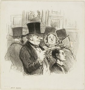 A Visit to the Salon by Honoré Victorin Daumier