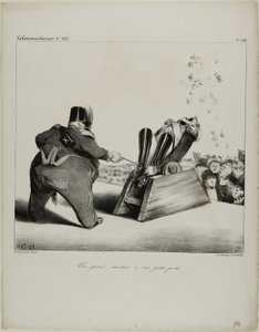 A large mortar with a short range, plate 488 by Honoré Victorin Daumier