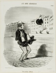 An Awkward Situation, plate 52 from Les Bons Bourgeois