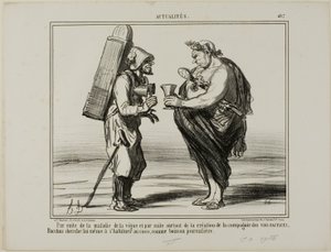 As a Consequence of the Wine Disease, Plate 407 from Actualités by Honoré Victorin Daumier