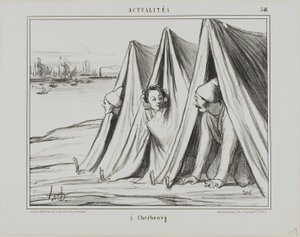 At Cherbourg, plate 546 from Actualities by Honoré Victorin Daumier