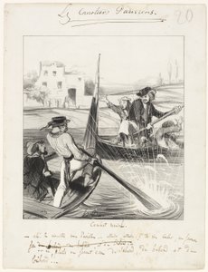 Naval Combat by Honoré Victorin Daumier