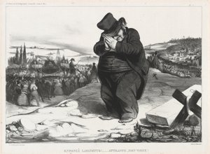 Crushed Lafayette!... Trapped, Old Fellow!, plate 22 from The Monthly Association by Honoré Victorin Daumier