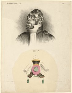 DUP..., plate 171 from Celebrities of Caricature by Honoré Victorin Daumier