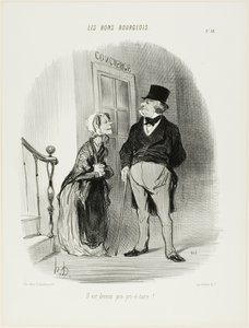 He Has Become a Landlord!, Plate 18 from Les Bons Bourgeois by Honoré Victorin Daumier