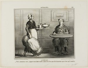 Herbal Tea, Plate 416 from Actualités by Honoré Victorin Daumier