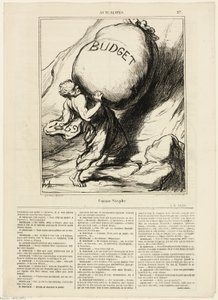 Just like Sisyphus, plate 27 from Actualités by Honoré Victorin Daumier