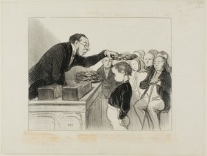 Mr. Jean-Joseph-Chaboulard, Plate 28 from Professors and Brats by Honoré Victorin Daumier