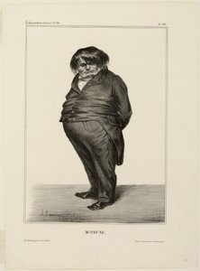 Mr. Prune, plate 288 from Celebrities of Caricature by Honoré Victorin Daumier