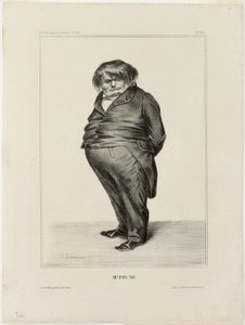 Mr. Prune, plate 288 from Celebrities of Caricature by Honoré Victorin Daumier