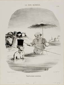 Relaxation during the dog days, plate 33 from Les Bons Bourgeois