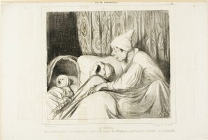 Sense of Hearing, plate 41 from Types Parisiens by Honoré Victorin Daumier