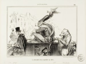 The Descent of the Courtille in 1855, plate 165 from Actualités by Honoré Victorin Daumier
