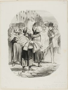 The Disadvantage of Buying a Newspaper, Plate 139 from News by Honoré Victorin Daumier