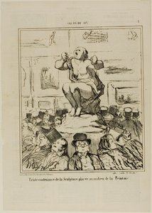 The Displeasure of a Sculpture Placed in the Middle of an Exhibition of Paintings, plate 5 from Salon De 1857