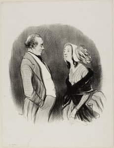 The Engagement of an Artist by Honoré Victorin Daumier