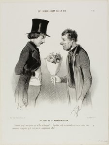 The Opening Night! “What! Even my porter offers me flowers!... Bless my soul, this comedy will cost me a fortune... I begin to regret that it hasn