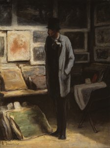 The Print Collector by Honoré Victorin Daumier