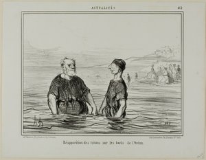 The Reappearance of the Tritons of the Sea, plate 412 from Actualités by Honoré Victorin Daumier