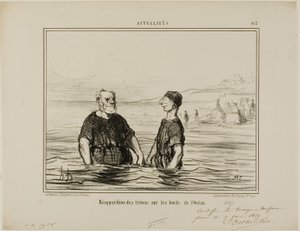 The Reappearance of the Tritons of the Sea, plate 412 from Actualities by Honoré Victorin Daumier