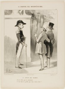 The Tuileries Gardens. “- No smoking here, Sir! - You mean in the garden?,” plate 10 from The Chapter of Interpretations