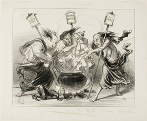 Too Many Cooks Spoil the Broth, Plate 129 from Actualités by Honoré Victorin Daumier