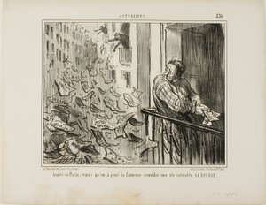 View Taken of the Streets of Paris after the Performance of the Famous Moralistic Comedy "La Bourse," plate 330 from Actualities