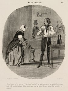 You Tramp! I Would Like to See You Drown in Your Beer, Plate 48 from Moeurs Conjugales