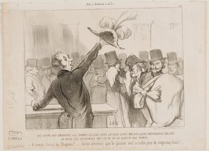 An Auction in a Middle Class House by Honoré Daumier